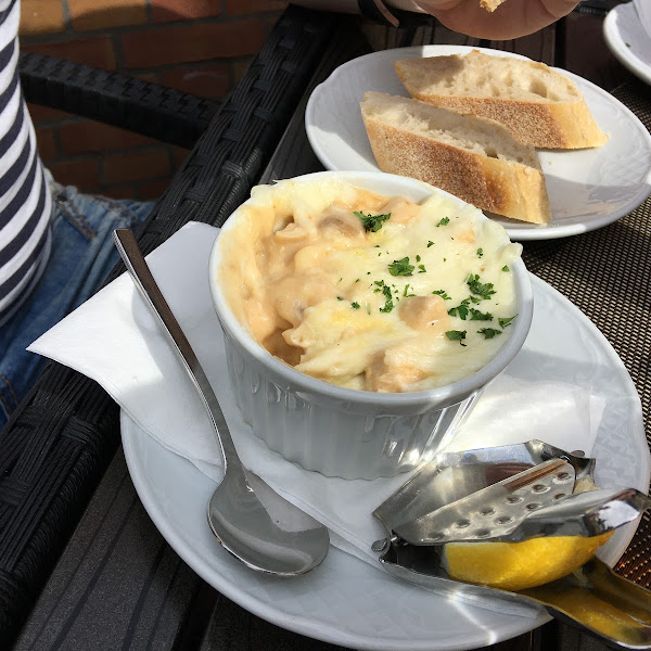 Ragout fin (the bread was for our non celiac friend and is not gluten free)