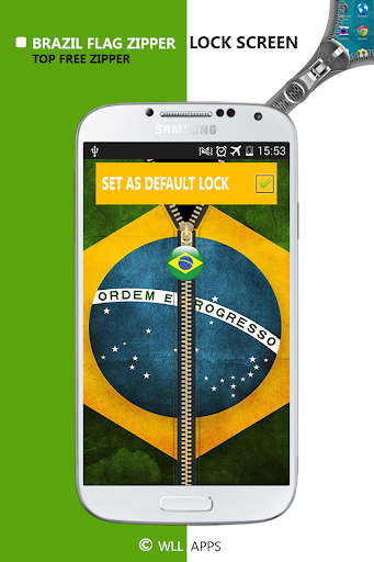 免費下載娛樂APP|Brazil Flag Zipper Lock Screen app開箱文|APP開箱王