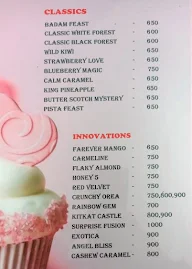 Temptations The Cake Shop menu 1