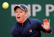 Germany's Laura Siegemund in action during her fourth round match against Spain's Paula Badosa 