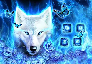 Blue Ice Wolf Theme Apps On Google Play