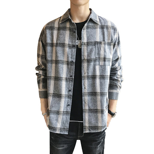 Title 2, Mens Casual Shirt Long Sleeve Black Plaid Top ...