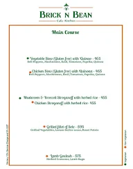 Brick N Bean Cafe menu 1