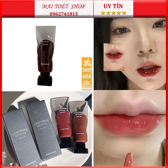 (Hàng Mới) Son Tint Bóng Dạng Tuýp Pinky Focus Lip Glaze, Son Môi Nội Địa Trung