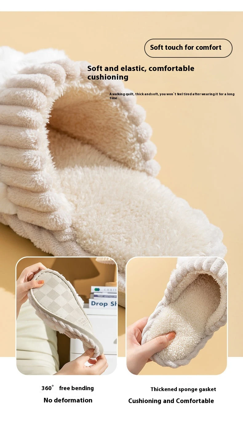 Title 14, Dames katoenen pantoffels winter voor thuis, za...
