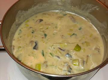 Cream of Mushroom and Leek Soup