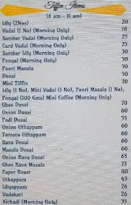 Hotel Arunachala menu 7