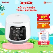 [Mã Eltf6 Giảm 10% Đơn 800K] Nồi Cơm Điện Tefal Easy Rice Compact Rk730168 - 600W, 1L