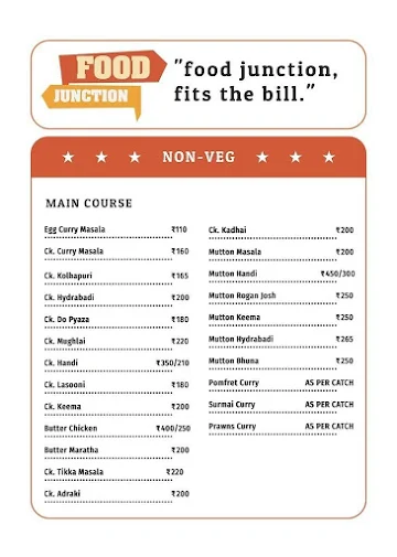 Food Junction menu 