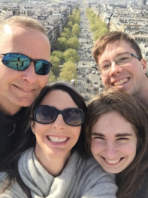 The four of us up the Arc de Triomphe!