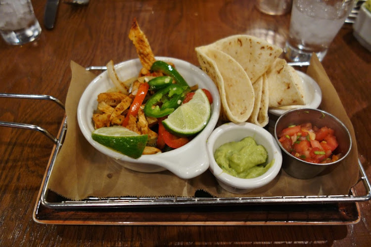 The yummy chicken fajitas at O’Sheehan’s.