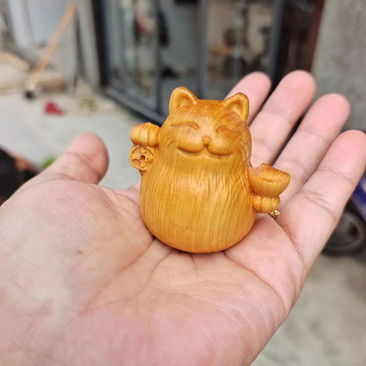 Title 7, Artesanato Criativo de Gato Aodao Esculpido em ...