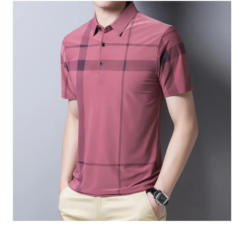 Herren Ice Silk Kurzarm T-Shirt Sommerliches Tragegefühl Atmungsaktives, leichtes Material für optimalen Komfort und ein kühles, stilvolles Erscheinungsbild