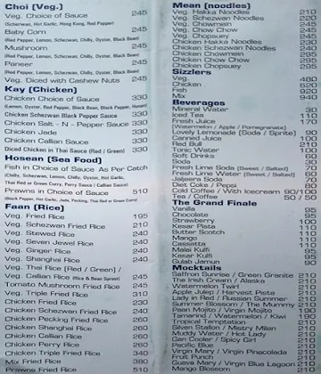 Saiemaa's Family Restaurant & Bar menu 