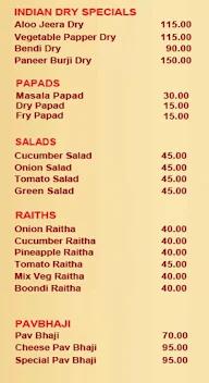 Udupi Garden menu 2