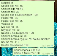 Patna Egg Roll Centre menu 1