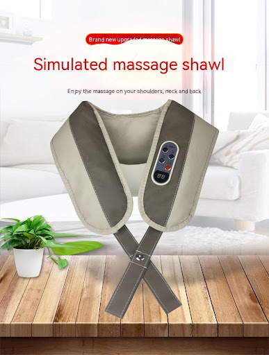 Title 1, Electric Cervical Massage Shawl for Men and Wom...
