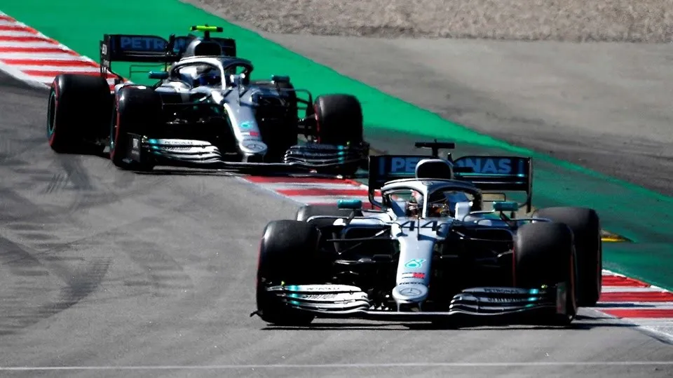 Le due Mercedes nel gran premio di Spagna 2019