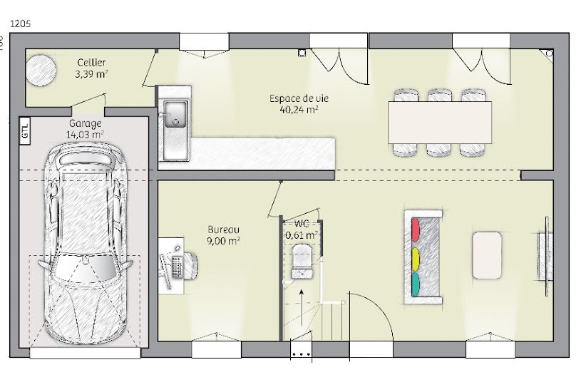  Vente Terrain + Maison - Terrain : 809m² - Maison : 90m² à Champagne-sur-Seine (77430) 