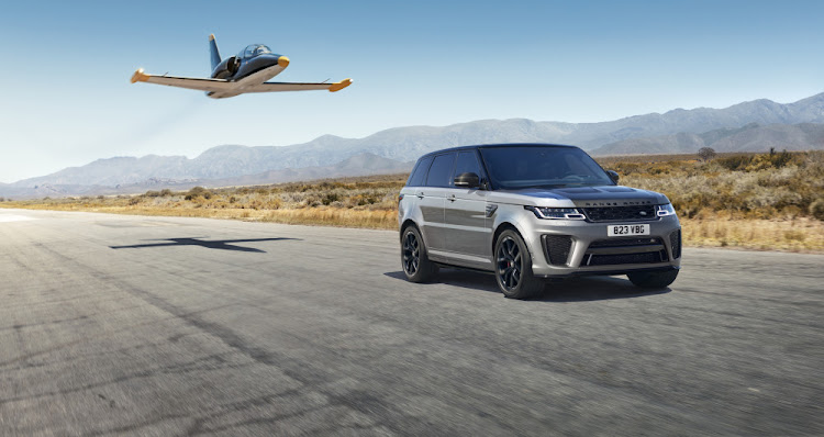 The Range Rover Sport SVR Carbon Edition will be available in SA from the fourth quarter of 2020. Jet aircraft sold separately.