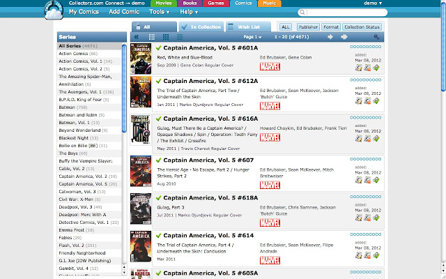 ComicCollectorConnect chrome extension