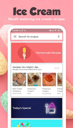 Screenshot Ice Cream Recipes