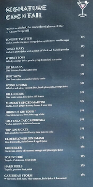 The Roof Top menu 1