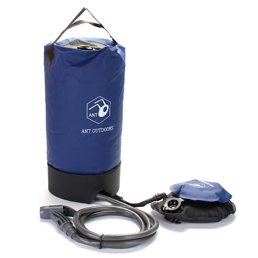 Title 3, Camping Folding Outdoor Shower Bag provides por...