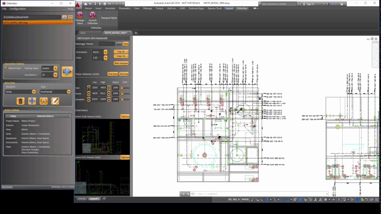 OrthoGen for CADWorx