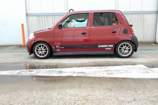 エッセのオーバーステア対策・車高上げました・モーターランド鈴鹿