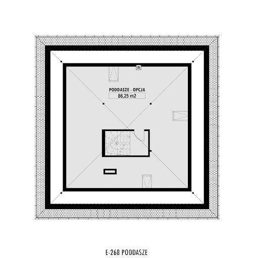 E-268 - Rzut poddasza do adaptacji