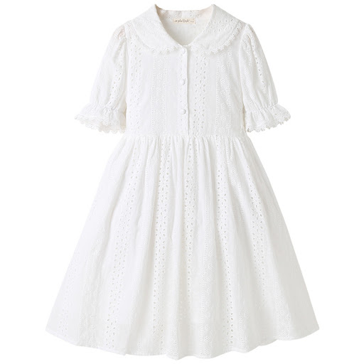 Title 10, Doll collar cotton princess dress girls dress, ...
