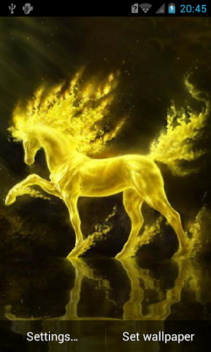 Golden horse live wallpaper