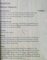 The Aqua Bar - Golden Palms Hotel & Spa menu 1