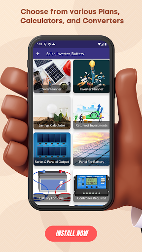 Screenshot Power Calculator -Solar Energy