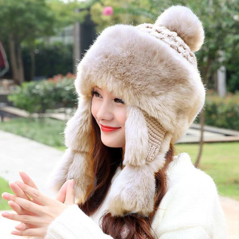Chapeau de Protection des oreilles épais et chaud pour fille, princesse mongole, mignon, hiver