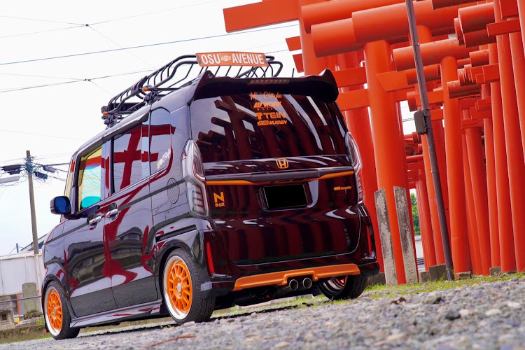 Nボックスカスタムの黒橙Style・MCStyle・seeker FX・スッキリ晴れないかなに関するカスタム事例の投稿画像1枚目