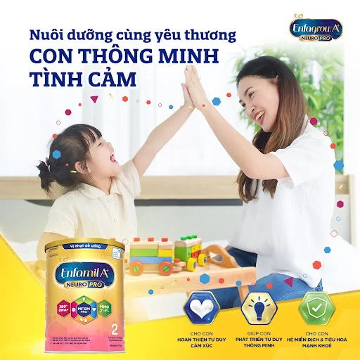 Sữa bột Enfamil A+ NeuroPro 2 Vị Thanh Mát  với 2’-FL HMO cho trẻ từ 6 –12 tháng tuổi– 1.7kg