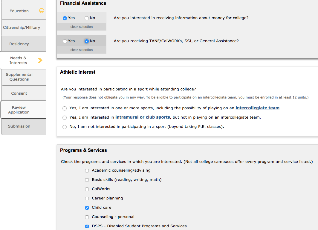 Customized Pathway Question examples