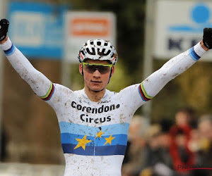 Mathieu van der Poel en Toon Aerts verdelen na aangename strijd de buit op generale repetitie voor WK in Hoogerheide