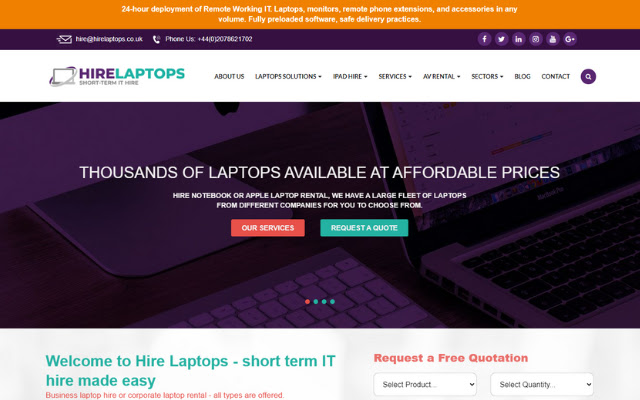 Hire Laptops UK chrome extension