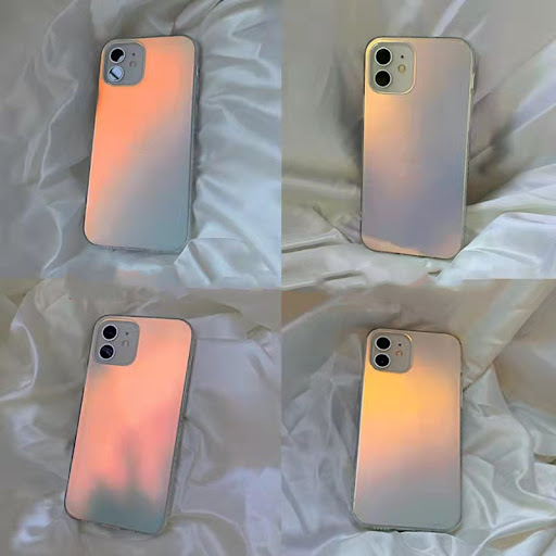 Title 3, New Simple Gradient Laser Frosted Phone Case of...
