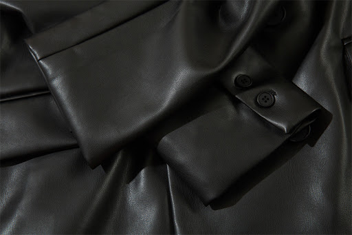 Title 14, Double Breasted Suit Collar PU Leather Coat for...