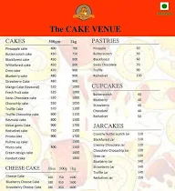 The Cake Venue menu 1