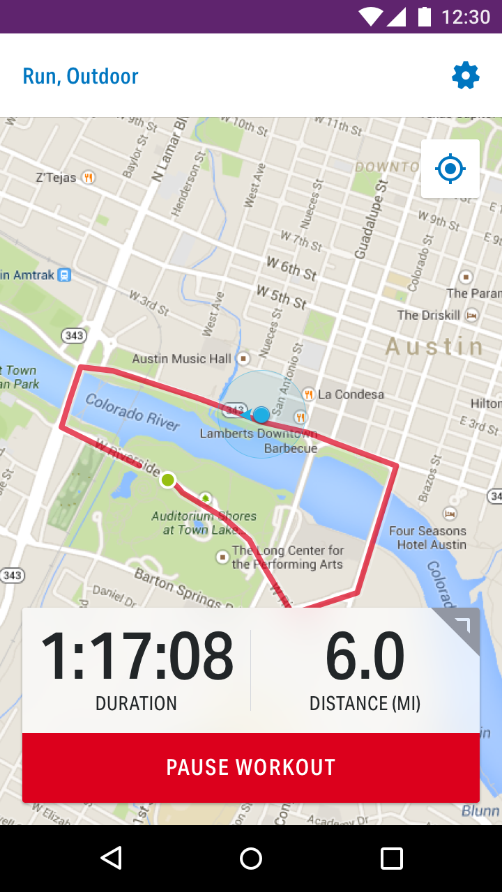 Android application Walk with Map My Walk screenshort