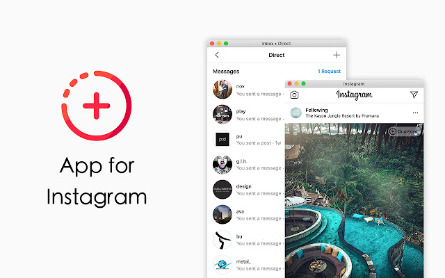 App for Instagram with DM chrome extension