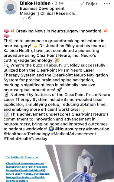 ClearPoint Neuro Announces Installation and First Procedure Using