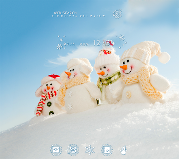 Cute Wallpaper Snowman Friends Theme - náhled