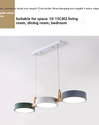 Lampe de salle à manger à trois têt - 1