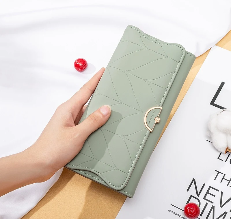 Women's Tri-Fold Large Capacity Clutch Wallet